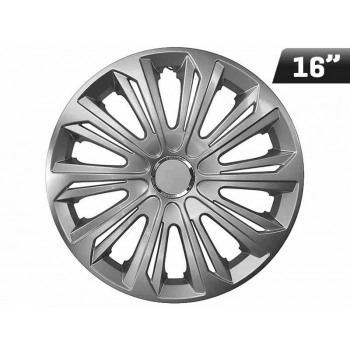 Kołpaki STRONG silver lacquered + ring 16", 4 szt.