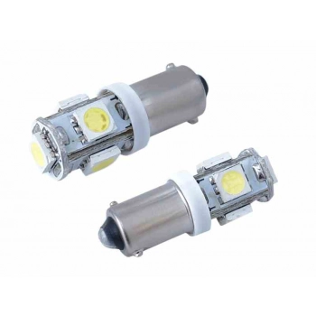 Żarówka VISION T4W BA9s 12V 5x 5050 SMD LED, biała, 2 szt.
