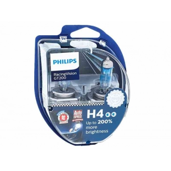 Żarówki PHILIPS H4 12V 60/55W P43t RacingVision GT200
