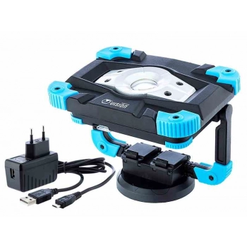 Lampa robocza panelowa 10W COB LED, akumulatorowa, 1000 lm, IK08, IP54 + uchwyt magnetyczny