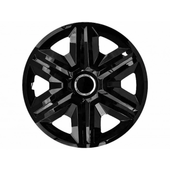 Kołpaki FAST black lacquered + ring 15