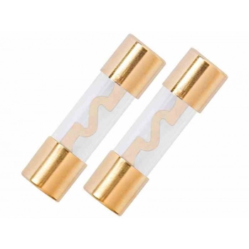 Bezpieczniki szklane AGU 10.3x38 mm,60A, pozłacane, 2 szt.