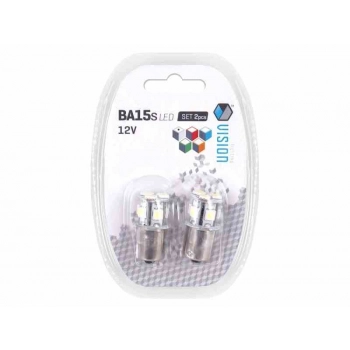 Żarówka VISION P21W BA15s 12V 8x 5050 SMD LED, biała, 2 szt.