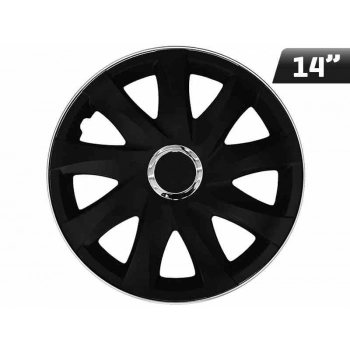 Kołpaki DRIFT BLACK MATT + ring 14", 4 szt.