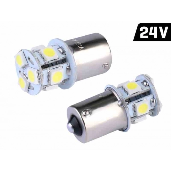 Żarówka VISION P21W BA15s 24V 8x 5050 SMD LED, biała, 2 szt.