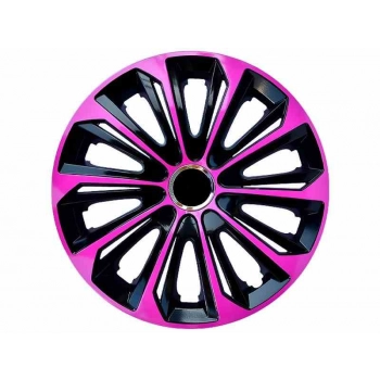 Kołpaki EXTRA STRONG pink - black 16
