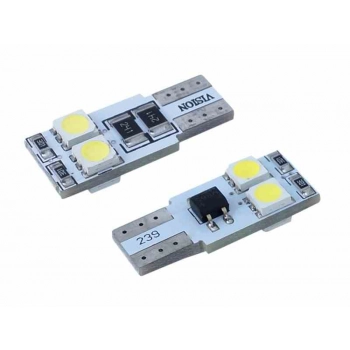 Żarówka VISION W5W (T10) 12V 4x 5050 SMD LED, CANBUS, biała, 2 szt.