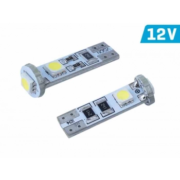 Żarówka VISION W5W (T10) 12V 3x 5050 SMD LED, CANBUS, biała, 2 szt.