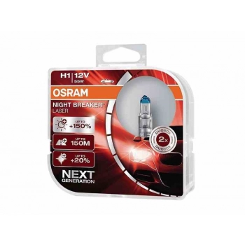 Żarówki OSRAM H1 12V 55W P14,5 Night Breaker Laser, Next Generation +150%, 2 szt.
