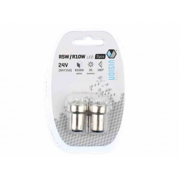 Żarówka VISION R5W/R10W BAY15d 12V 9x 2835 SMD LED, biała, 2 szt.