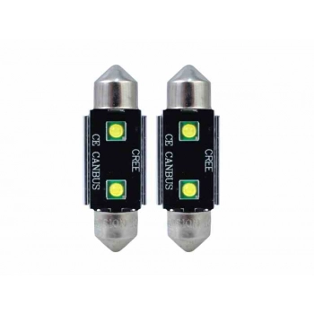 Żarówka VISION Festoon SV8.5 36mm 12V 2x 3535 SMD LED, CANBUS, biała, 2 szt.