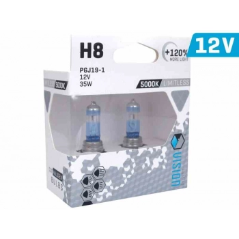 Żarówki VISION limitless white H8 12V 35W PGJ19-1 U E4 +120%, 2 szt.