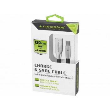 Kabel do ładowania i synchronizacji, 120cm, USB > micro USB, czarny