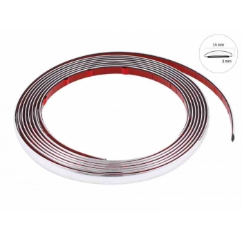 Listwa dekoracyjna, chrom, 14 mm x 5m (58995)