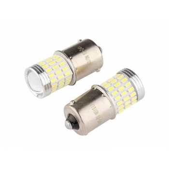 Żarówka VISION R5W/R10W BA15s 12/24V 54x 3014 SMD + 3x 3030 SMD LED, nonpolar, CANBUS, biała, 2 szt.