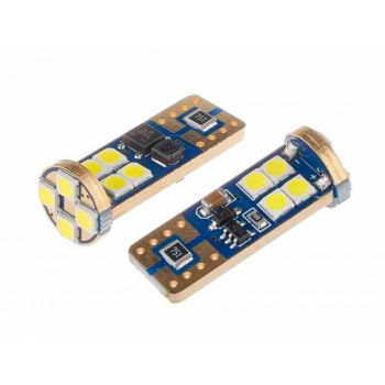 Żarówka VISION W5W (T10) 12/24V 12x 3030 SMD LED, nonpolar, CANBUS, biała, 2 szt.