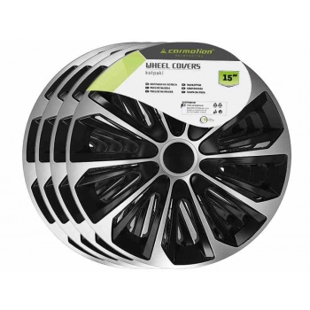 Kołpaki STRONG DUOCOLOR silver - black 15