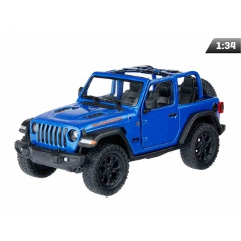 Model 1:34, Kinsmart, 2018 Jeep Wrangler niebieski