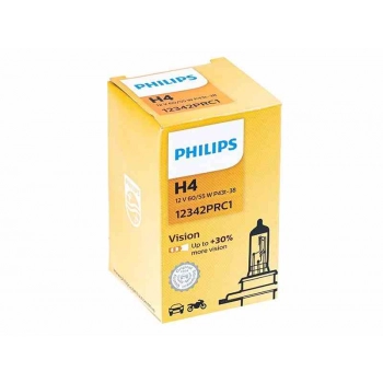 Żarówka PHILIPS H4 12V 60/55W P43t Vision +30%