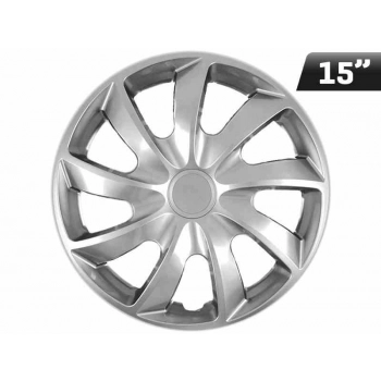 Kołpaki QUAD silver 15", 4 szt.