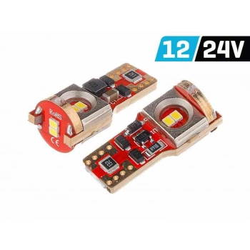 Żarówka VISION W5W (T10) 12/24V 3x 3030 SMD LED, nonpolar, CANBUS, biała, 2 szt.