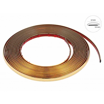 Listwa dekoracyjna, złota, 12 mm x 8m (86745)