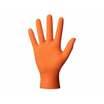 Rękawice nitrylowe "Powergrip", pomarańczowe, r. XL, 50 szt.