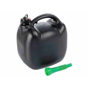Kanister plastikowy na paliwo, 10L, owalny, czarny