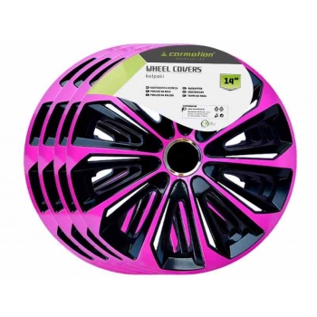 Kołpaki EXTRA STRONG pink - black 14