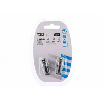 Żarówka VISION W5W (T10) 12/24V 4x 1616 SMD LED, CANBUS, biała, 2 szt.