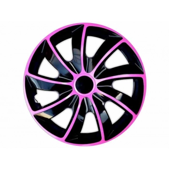 Kołpaki QUAD BICOLOR pink - black 16