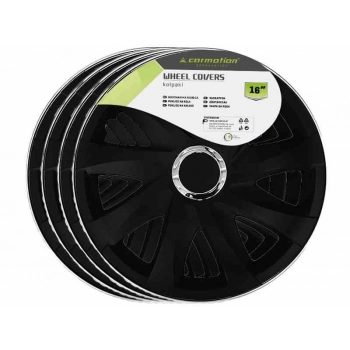 Kołpaki DRIFT BLACK MATT + ring 16
