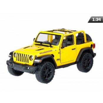 Model 1:34, Kinsmart, 2018 Jeep Wrangler żółty (A749JWZ)