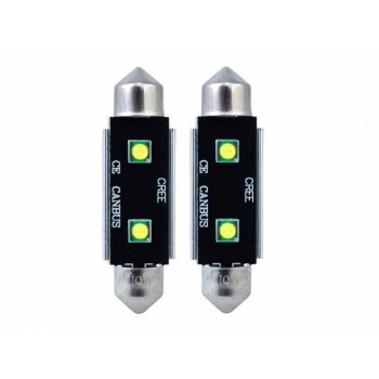 Żarówka VISION Festoon SV8.5 41mm 12V 2x 3535 SMD LED, CANBUS, biała, 2 szt.