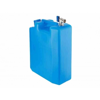 Pojemnik na wodę 10L z górnym krótkim metalowym zaworem z gwintem 26 mm, niebieski