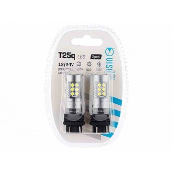 Żarówka VISION P27/7W (T25) 12/24V 24x 3030 SMD LED, nonpolar, CANBUS, biała, 2 szt.