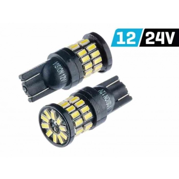 Żarówka VISION W5W (T10) 12/24V 36x 4014 SMD LED, nonpolar, CANBUS, biała, 2 szt.