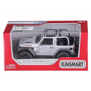 Model 1:34, Kinsmart, 2018 Jeep Wrangler srebrny (A750JWSR)