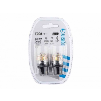 Żarówka VISION W21W (T20d) 12/24V 15x 2835 SMD OSRAM Chip, CANBUS, biała, 2 szt.