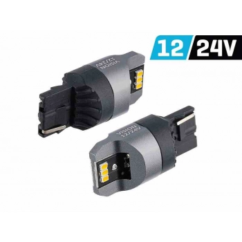 Żarówka VISION WY21W (T20d) 12/24V 6x 3020 SMD LED, nonpolar, CANBUS, pomarańczowa, 2 szt.