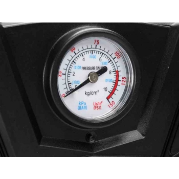 Kompresor powietrza DC 12V, 150 PSI, z analogowym ciśnieniomierzem, 4 adaptery