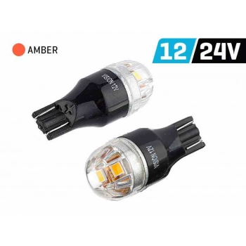 Żarówka VISION WY16W (T15) 12/24V 5x 2835 SMD Lumileds, nonpolar, CANBUS, pomarańczowa, 2 szt.