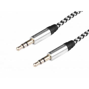 Kabel audio 300 cm, w oplocie z mikrofibry, jack > jack (AUX 3.5mm)