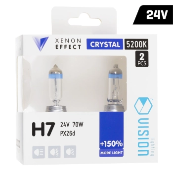 Żarówki VISION crystal white H7 24V 70W PX26d +150%, 2 szt.