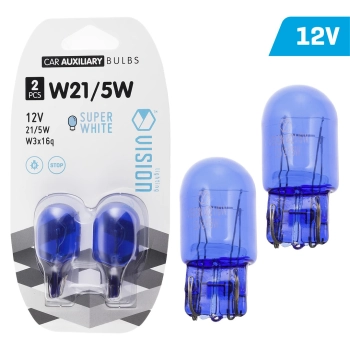 Żarówki VISION W21/5W 12V 21W WX3x16q, super white, blister 2 szt.