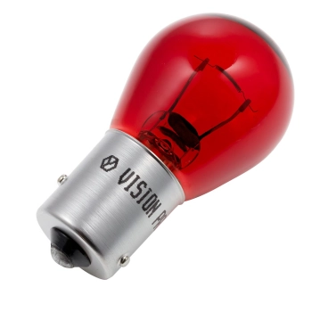 Żarówki VISION PR21W 12V 21W BAW15s, czerwona, blister 2 szt.