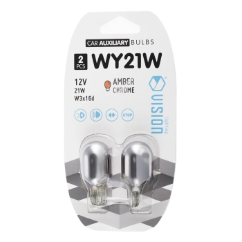Żarówki VISION WY21W 12V 21W WX3x16d, amber chrome, blister 2 szt.