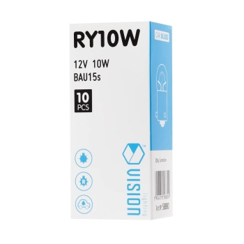 Żarówka VISION RY10W 12V 10W BAU15s, amber