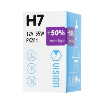 Żarówka VISION H7 12V 55W PX26d +50%