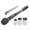 Klucz dynamometryczny 28-210 Nm, 1/2" + nasadki 17, 19 i 21 mm + przedłużka 125 mm, certyfikat kalibracji